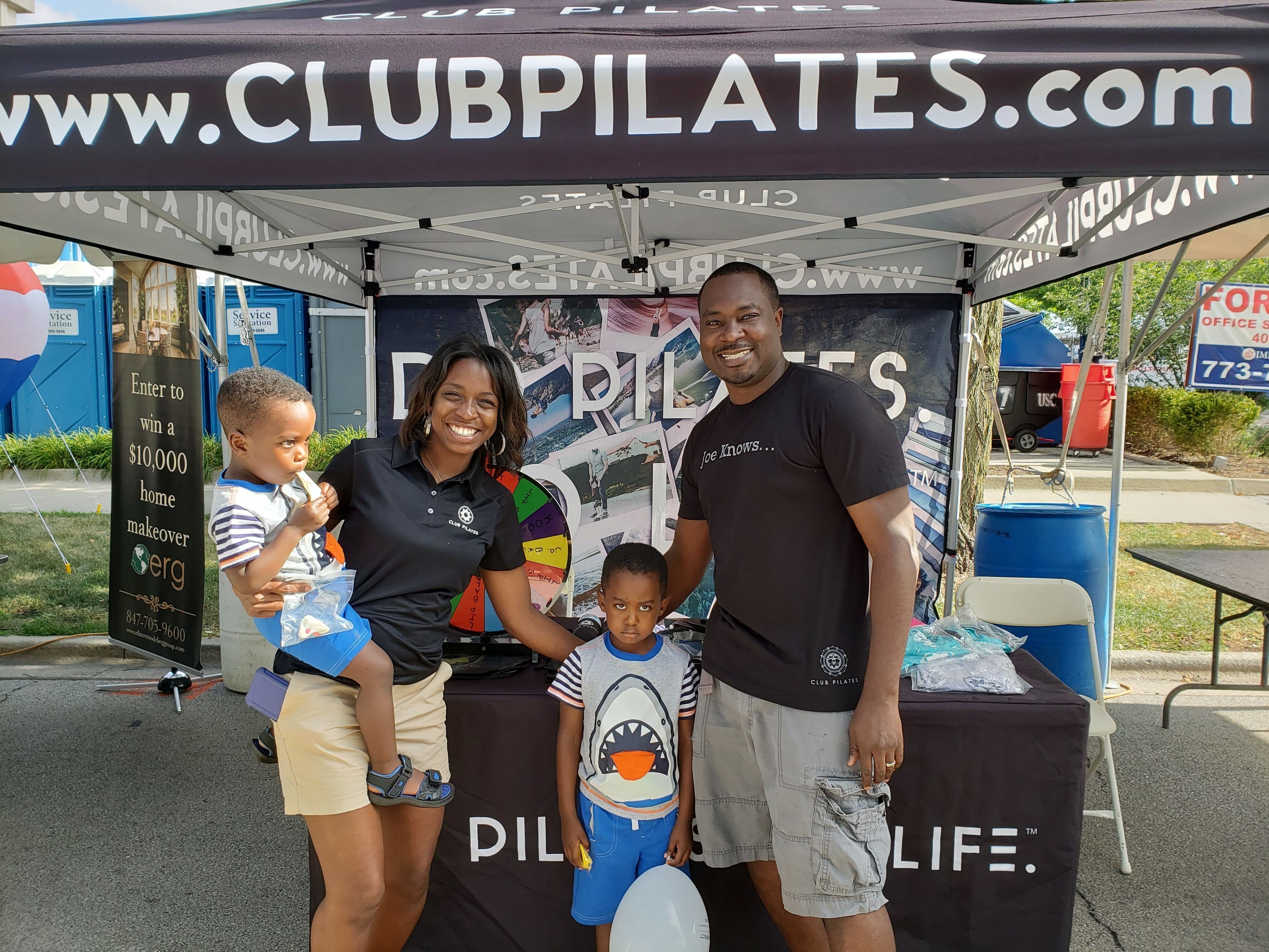 Club Pilates Mount Prospect- Family Pic at Grassroots event