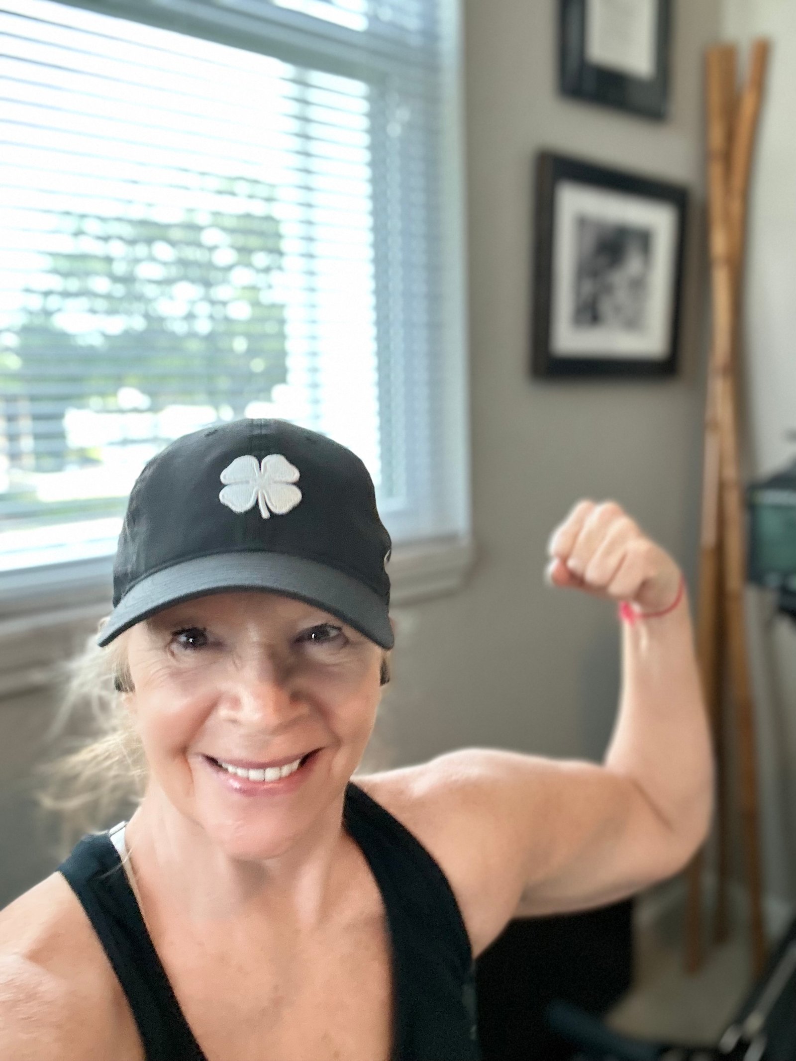 Smiling woman after Pilates class