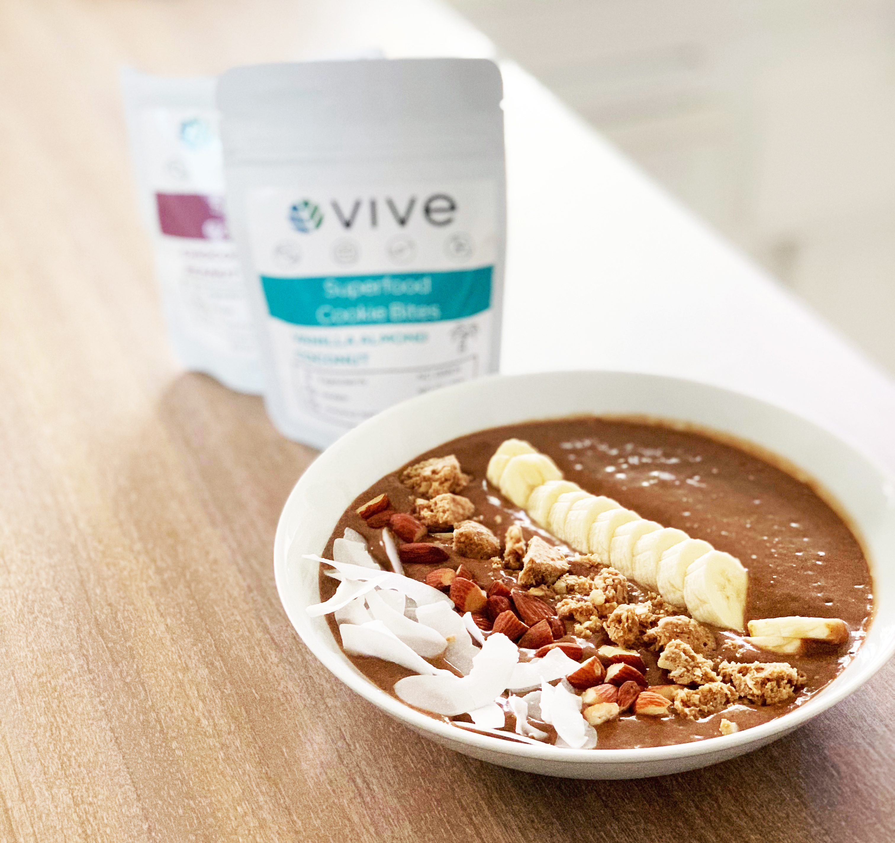 Re-VIVE Chocolate Almond Coconut Smoothie Bowl